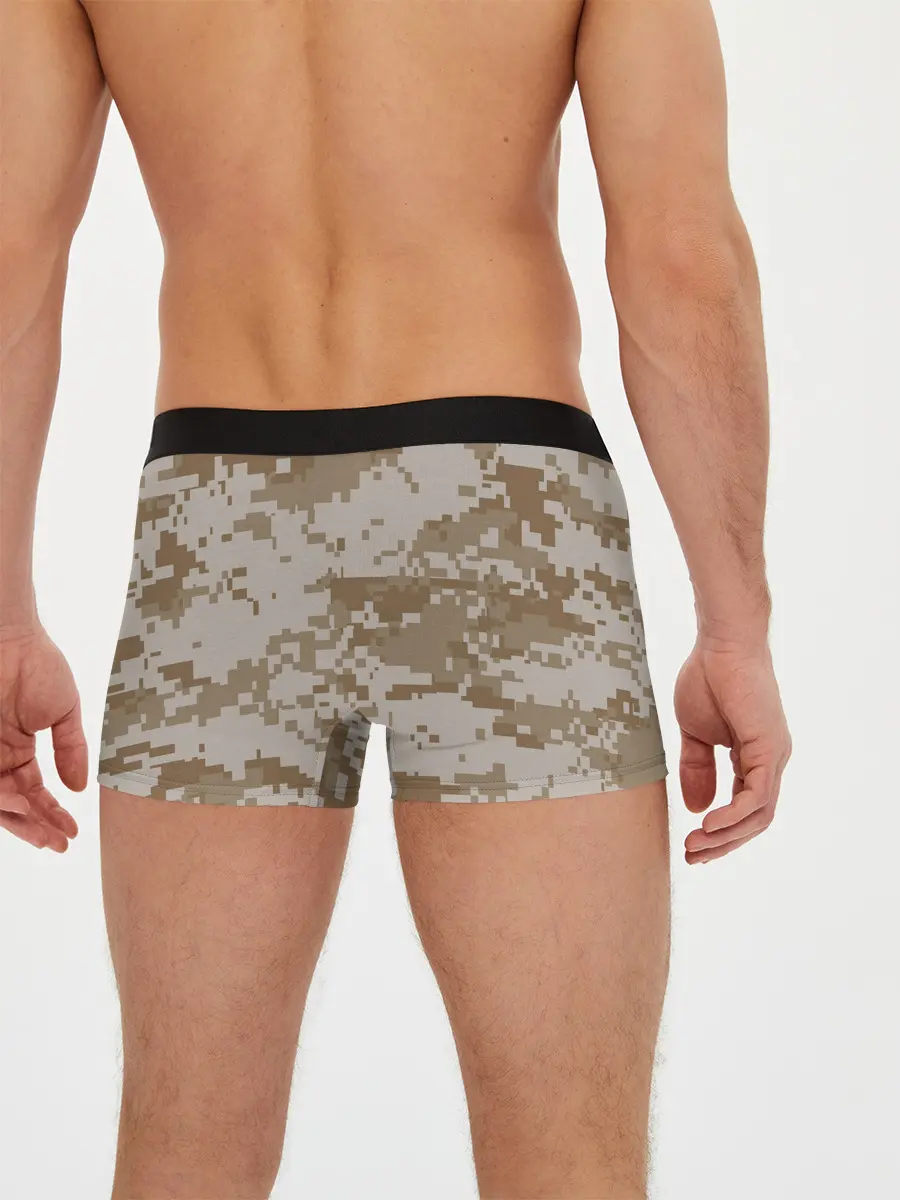Мужские трусы боксеры / Камуфляжный пиксель