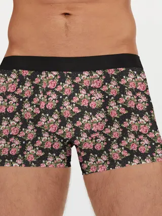 Мужские трусы боксеры / Узор цветочек