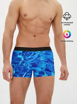 Мужские трусы боксеры / Голубая Вода