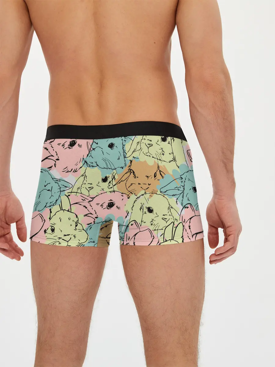 Мужские трусы боксеры / Акварельные Зайки