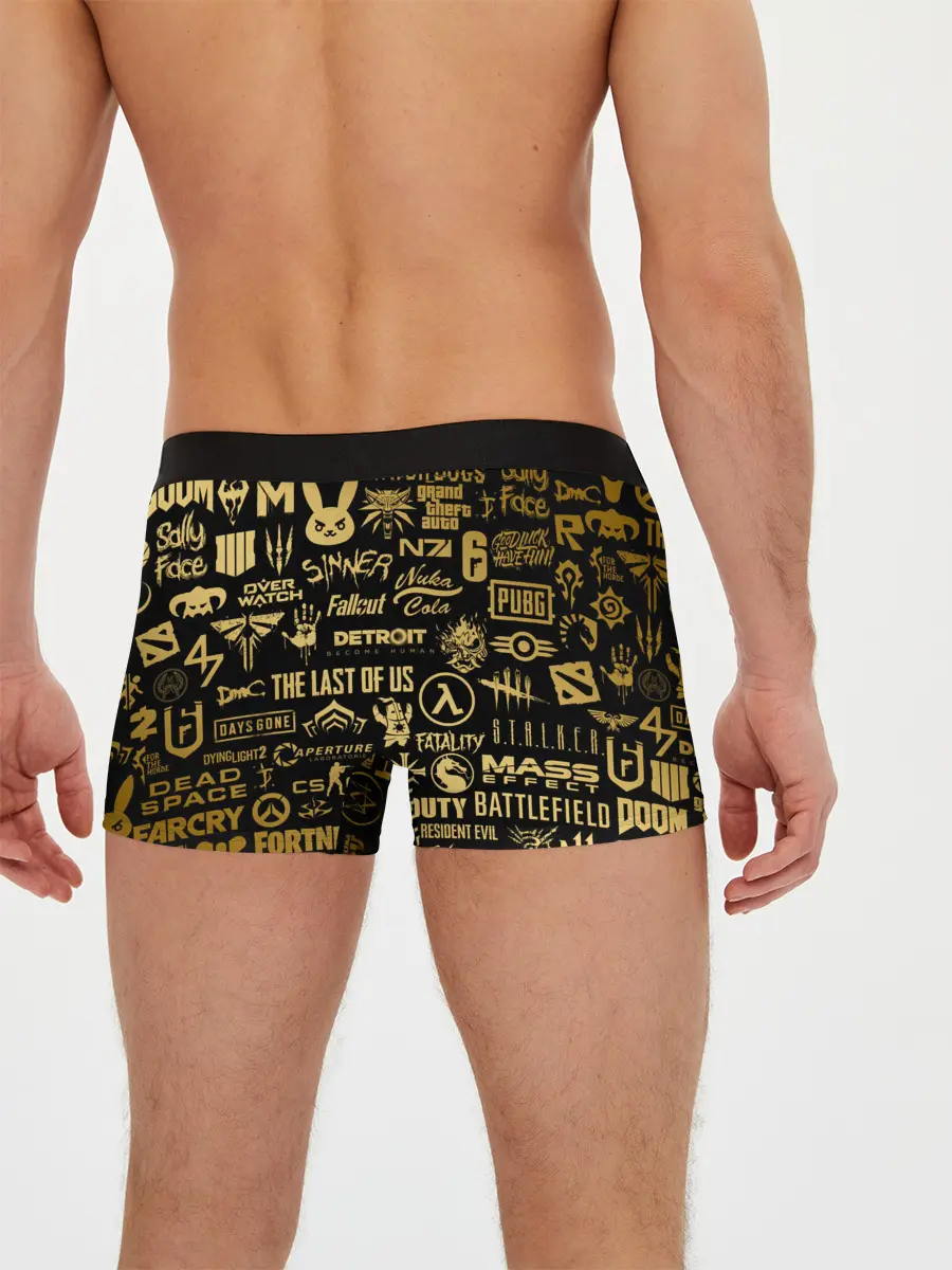 Мужские трусы боксеры / ЛОГОТИПЫ ИГР ЗОЛОТО | GOLDEN
