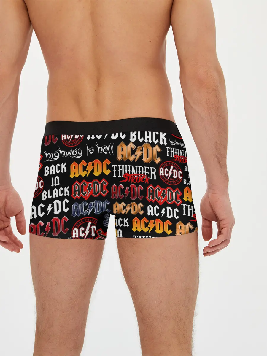 Мужские трусы боксеры / AC DC LOGOBOMBING