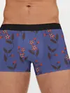 Мужские трусы боксеры / Цветы на синем фоне