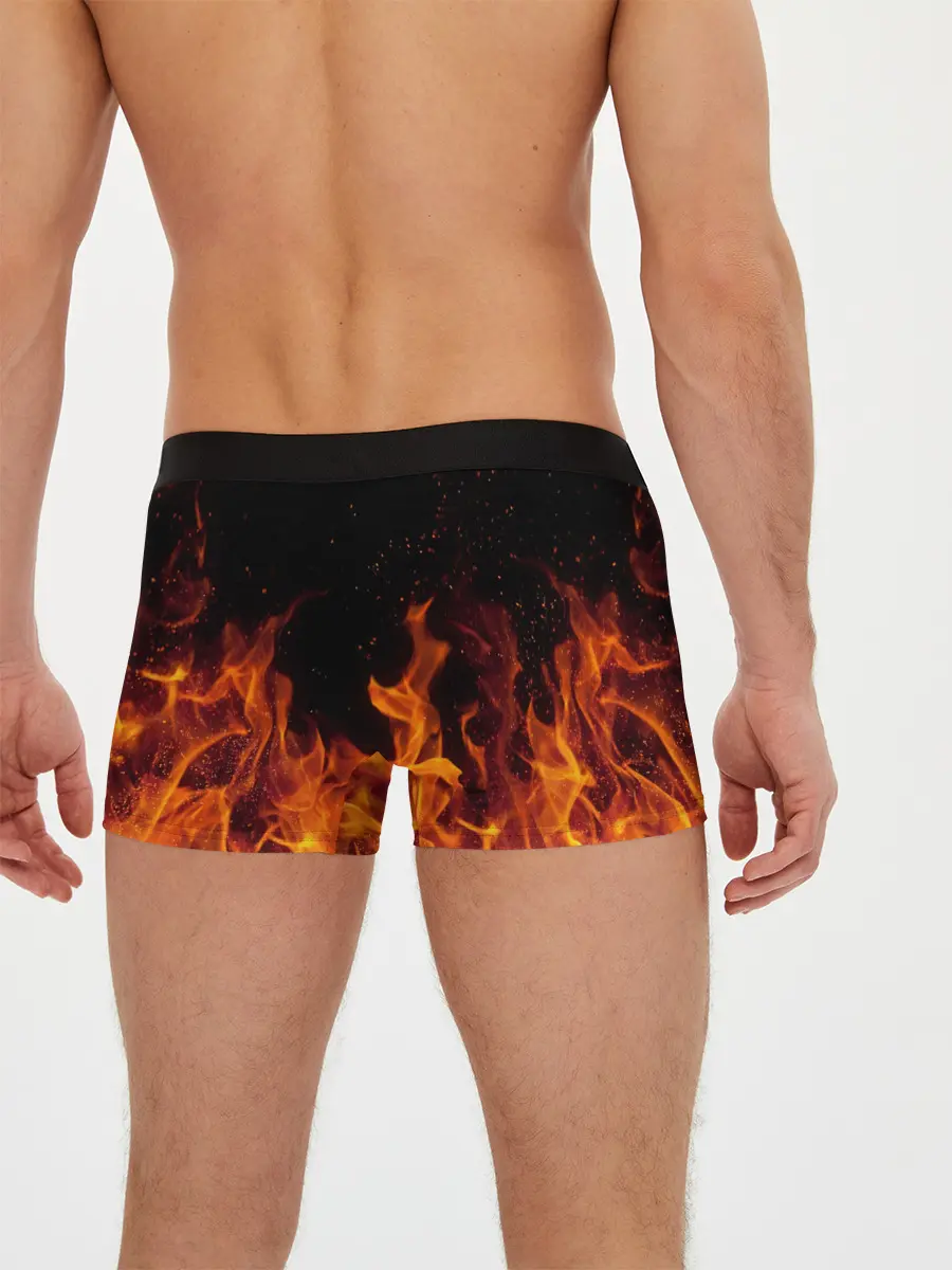 Мужские трусы боксеры / Огонь с искрами