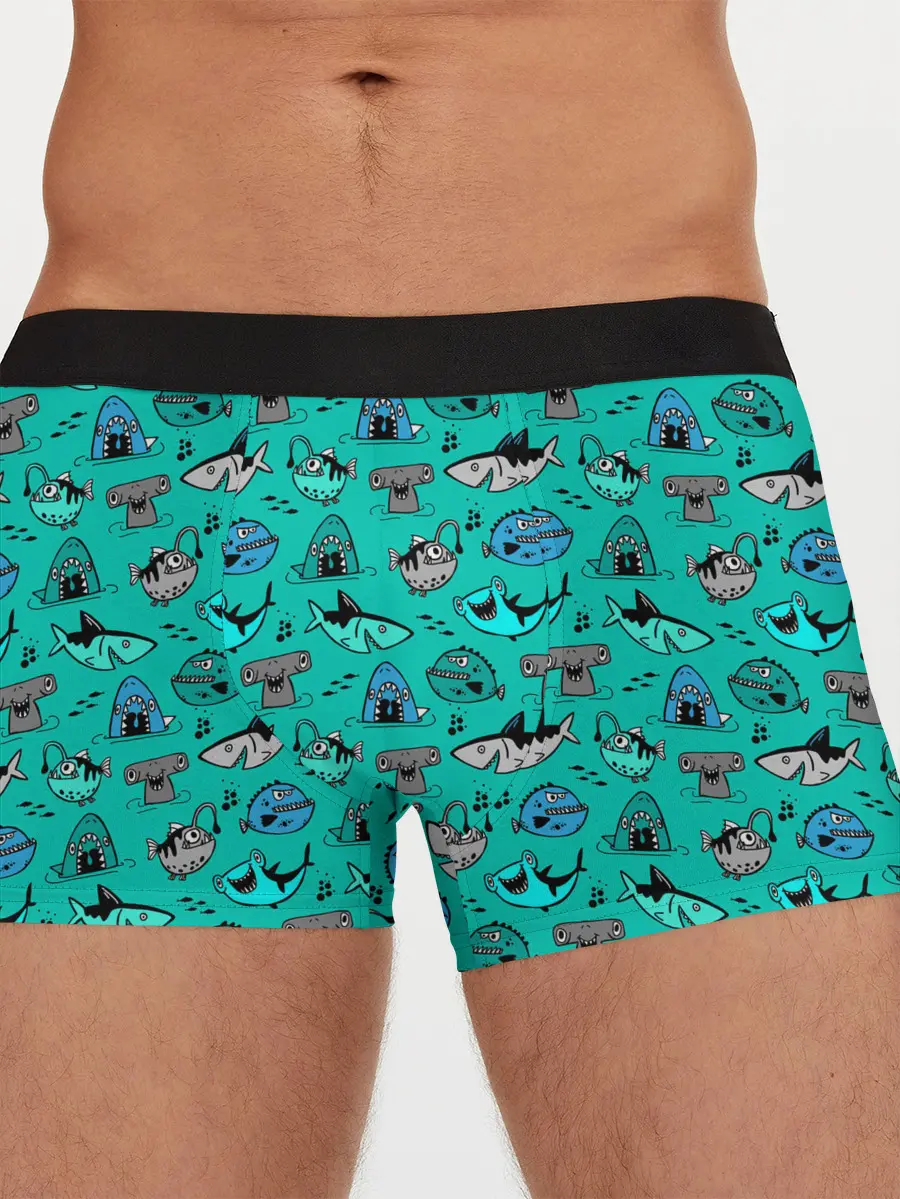 Мужские трусы боксеры / Морские рыбки