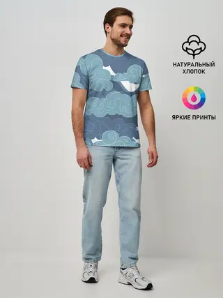 Мужская базовая футболка / Небо над Китаем