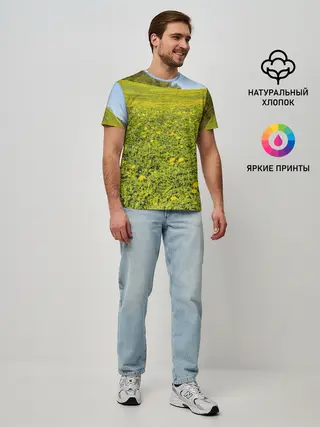Мужская базовая футболка / Поле одуванчиков