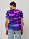 Мужская базовая футболка / CYBERSTYLE NEON CAMOUFLAGE