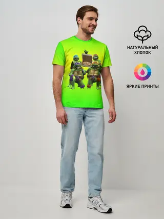 Мужская базовая футболка / ЧЕРЕПАШКИ - НИНДЗЯ