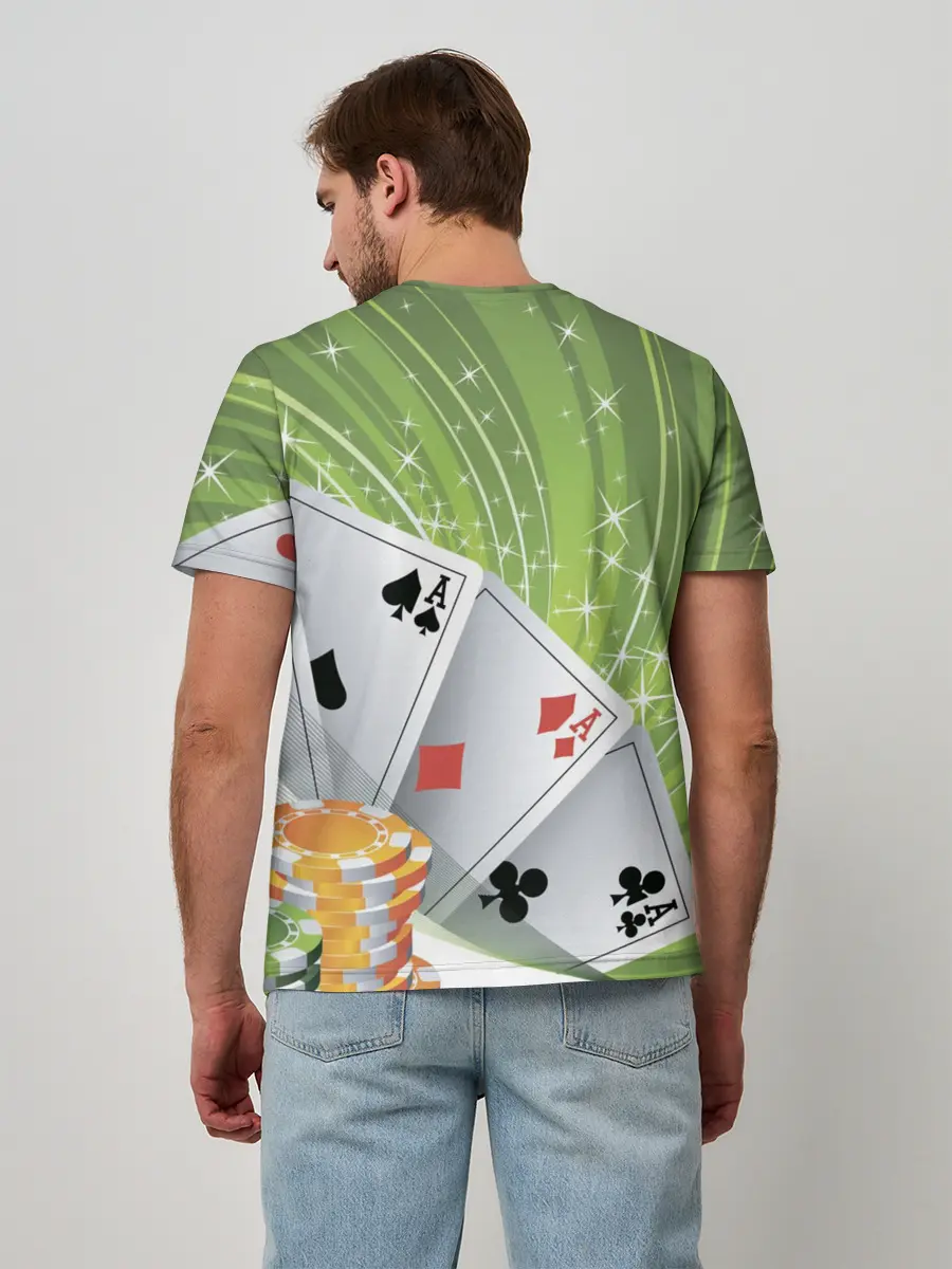 Мужская базовая футболка / Покер Старс