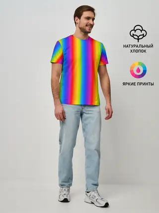 Мужская базовая футболка / Color gradient