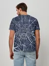 Мужская базовая футболка / Карта Москвы