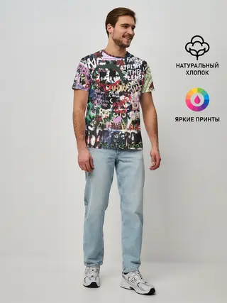 Мужская базовая футболка / Street graffiti