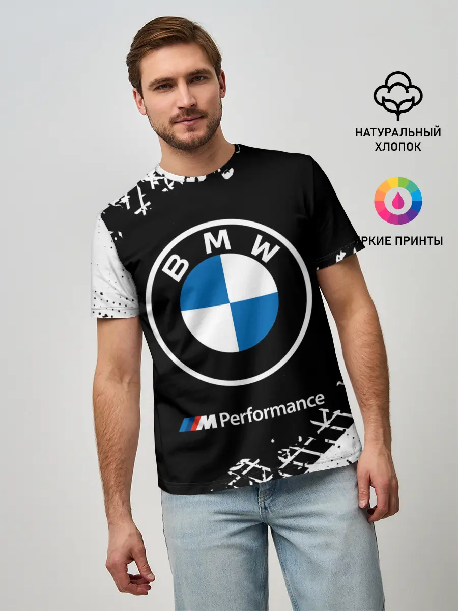 Мужская базовая футболка / BMW / БМВ