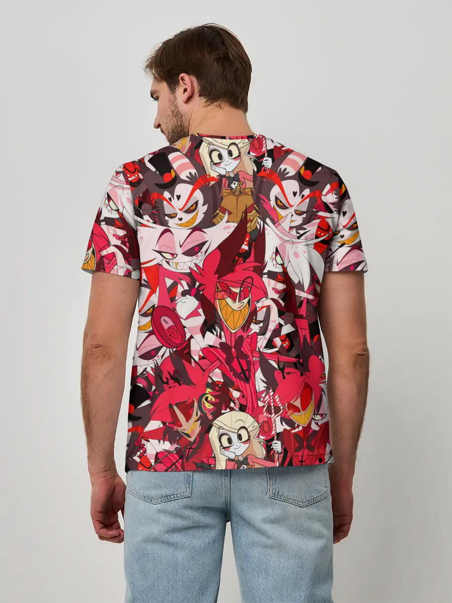 Мужская базовая футболка / ОТЕЛЬ ХАЗБИН ПЕРСОНАЖИ МУЛЬТФИЛЬМА