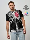 Мужская базовая футболка / Скелет с сердцем