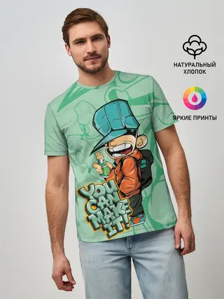 Мужская базовая футболка / Люблю граффити