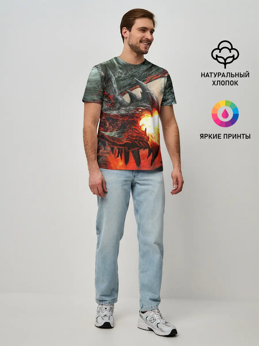 Мужская базовая футболка / Дракон | Dragon