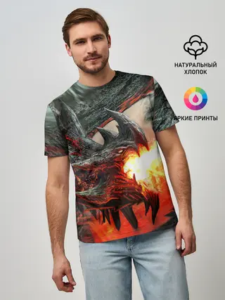 Мужская базовая футболка / Дракон | Dragon