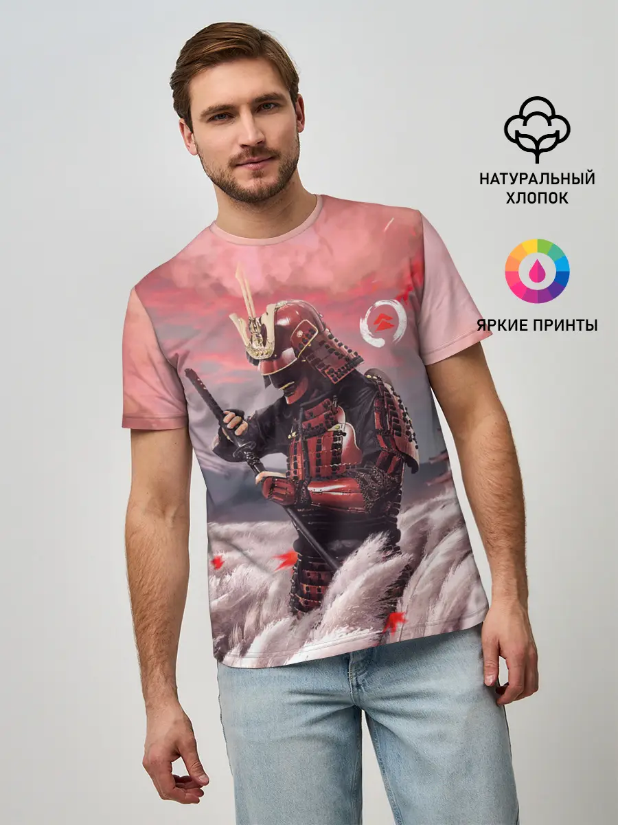 Мужская базовая футболка / Ghost of Tsushim | Призрак Цусимы