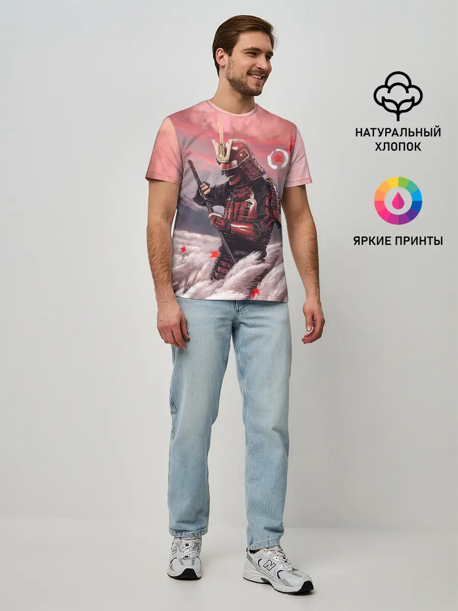 Мужская базовая футболка / Ghost of Tsushim | Призрак Цусимы