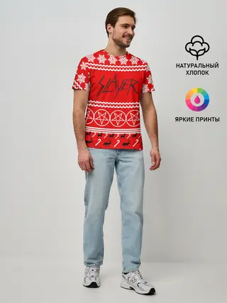 Мужская базовая футболка / Праздничный Slayer