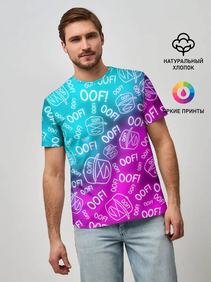 Мужская базовая футболка / OOF ROBLOX
