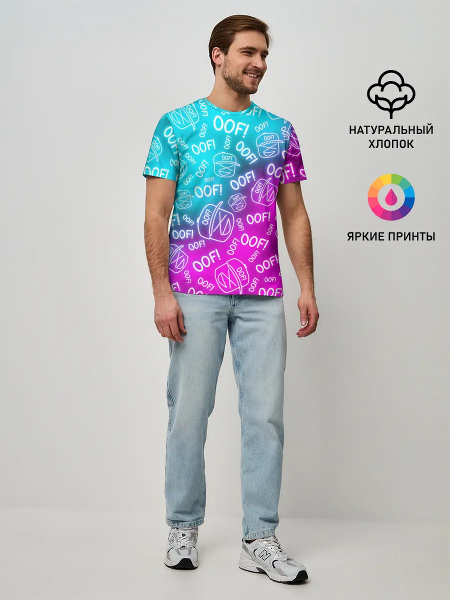 Мужская базовая футболка / OOF ROBLOX