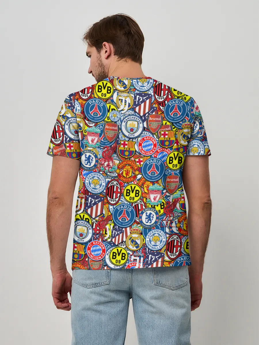 Мужская базовая футболка / ЛОГОТИПЫ ФУТБОЛЬНЫХ КОМАНД
