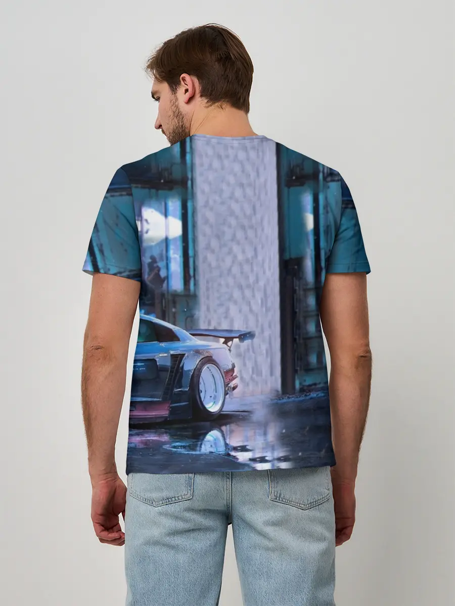 Мужская базовая футболка / Nissan GTR R35