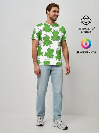 Мужская базовая футболка / Лягушки