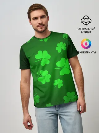Мужская базовая футболка / Клевер