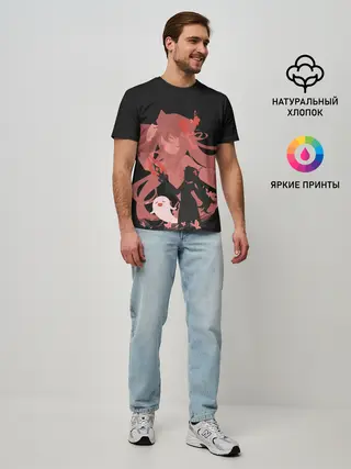 Мужская базовая футболка / Genshin Impact Hu Tao Tao