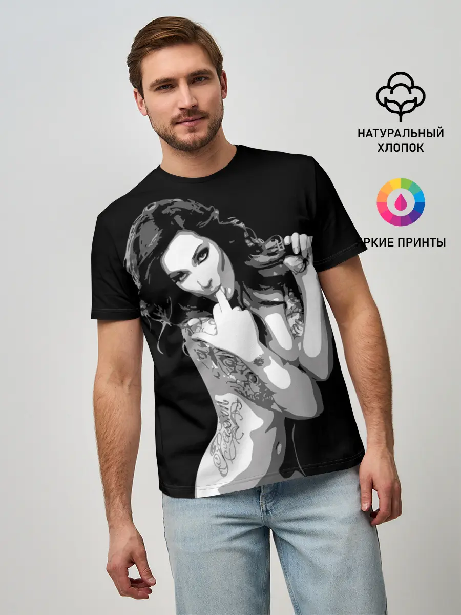 Мужская базовая футболка / Trap girl