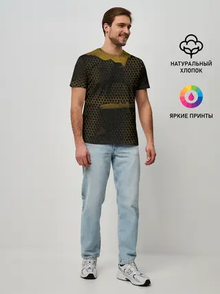 Мужская базовая футболка / Pittsburgh Penguins на спине