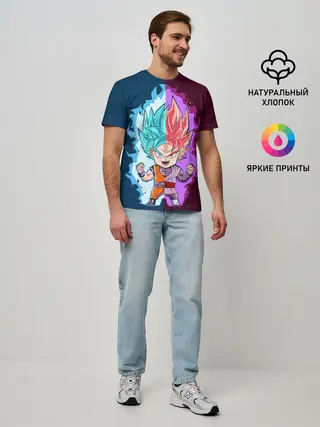 Мужская базовая футболка / Vegeta power