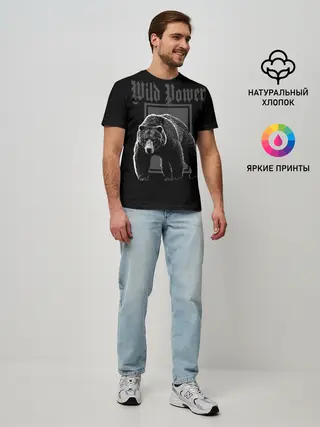 Мужская базовая футболка / Медведь