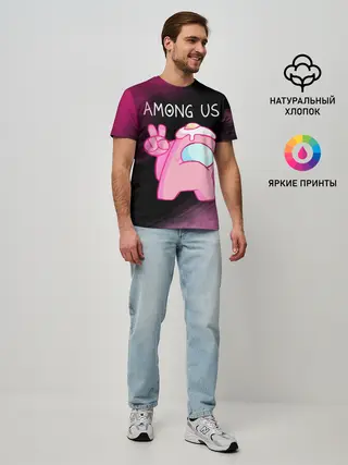 Мужская базовая футболка / AMONG US - Милота