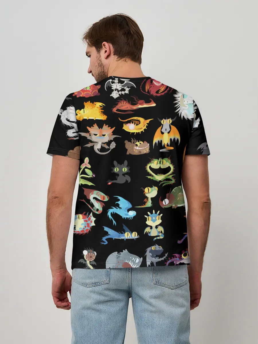 Мужская базовая футболка / How to Train Your Dragon