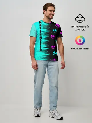 Мужская базовая футболка / Marshmello