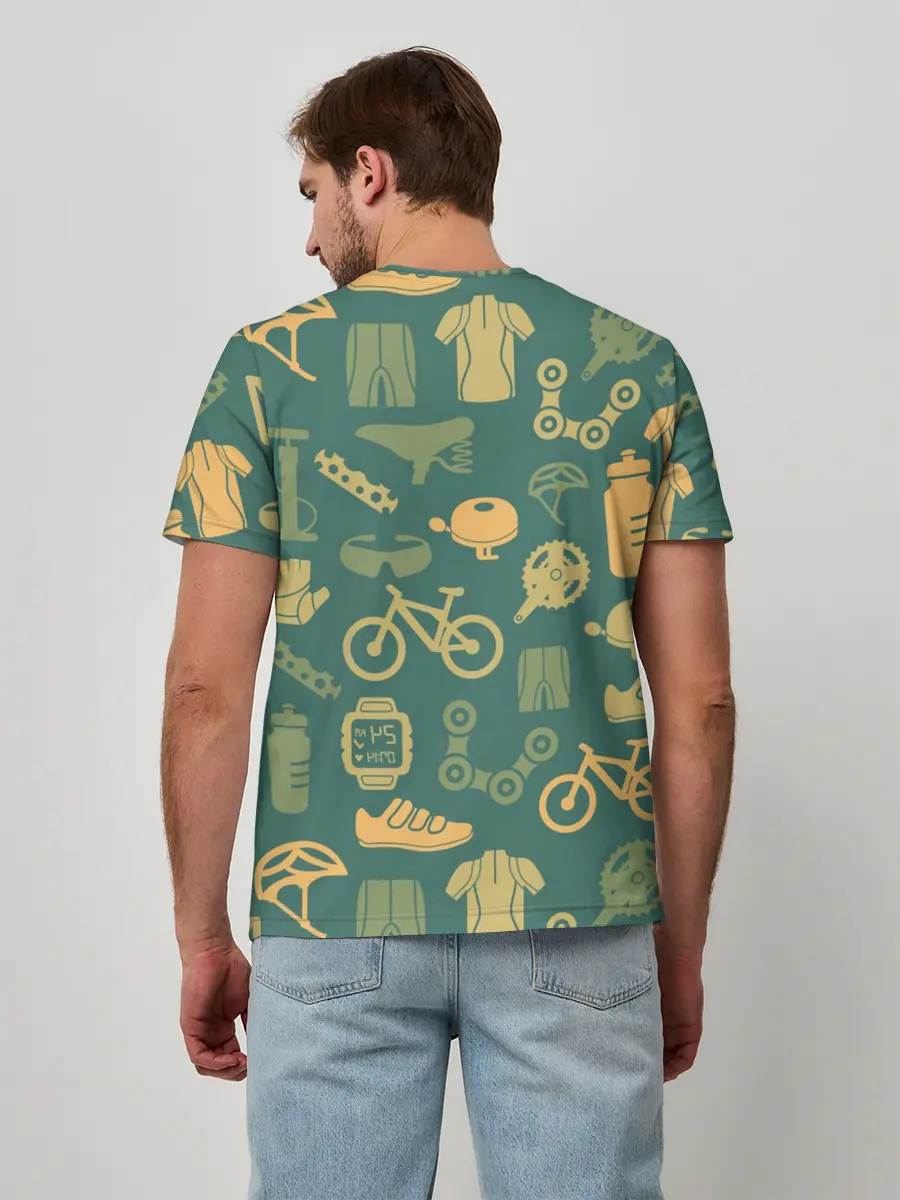 Мужская базовая футболка / Велосипедист