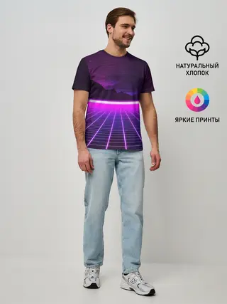 Мужская базовая футболка / 90 YEARS sunrise