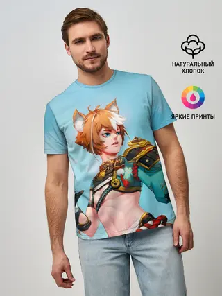Мужская базовая футболка / Горо Genshin Impact