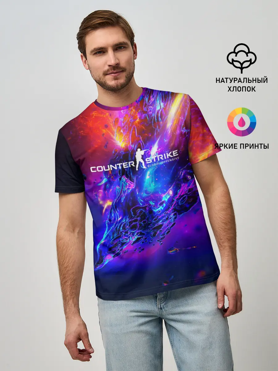 Мужская базовая футболка / cs go:Revenge of the Beasts