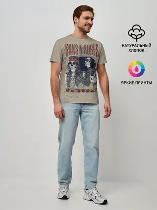 Мужская базовая футболка / GNR Skeletons