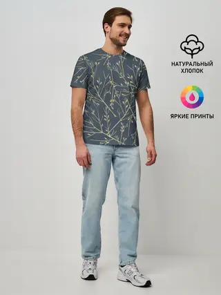 Мужская базовая футболка / Осенние ветки