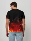 Мужская базовая футболка / Аста в огне Чёрный клевер