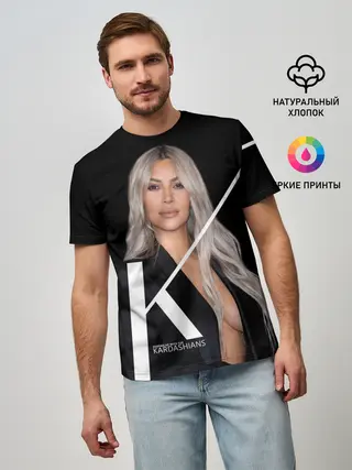 Мужская базовая футболка / Ким Кардашьян