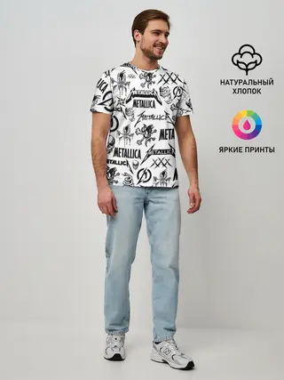 Мужская базовая футболка / METALLICA LOGOBOMBING