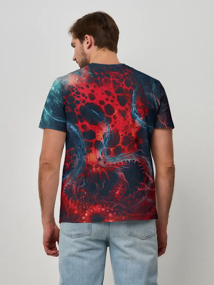 Мужская базовая футболка / Гигантский космический монстр